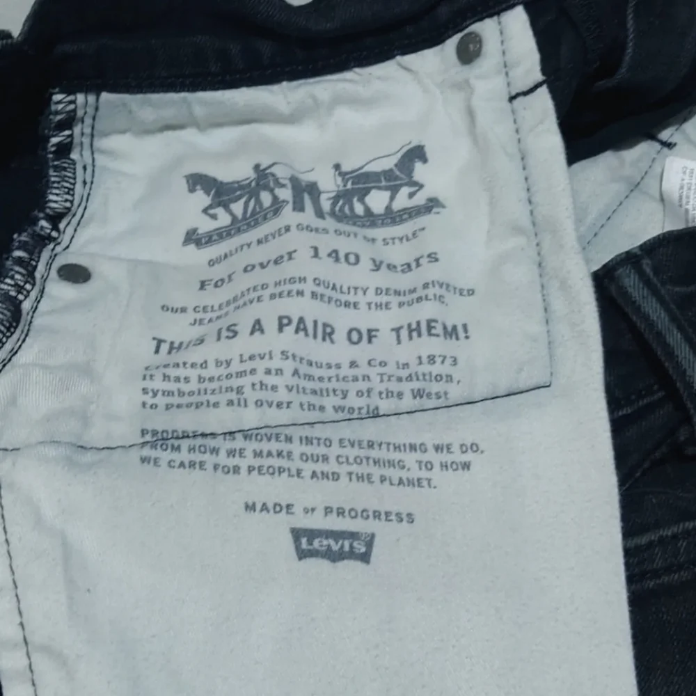Levi's 510 Cut Off Raw Jean Shorts Summer Festival Holiday Men's W30 Black - Picture 5 of 7